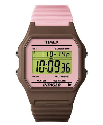 TIMEX 80 • Special Edition Pink & Brown Digital Watch